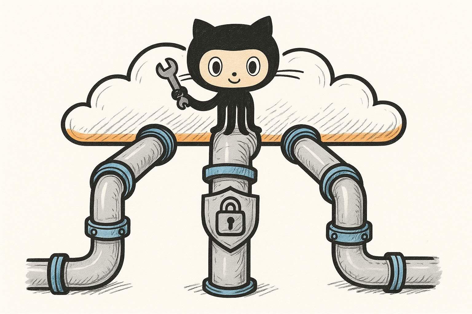 Illustration of a secure CI/CD pipeline