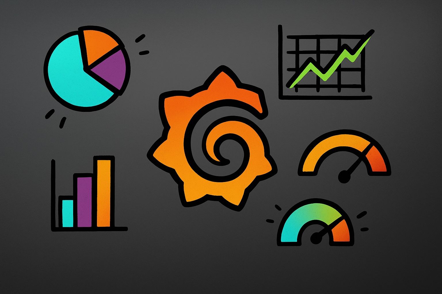 Illustration of monitoring Kubernetes with Grafana