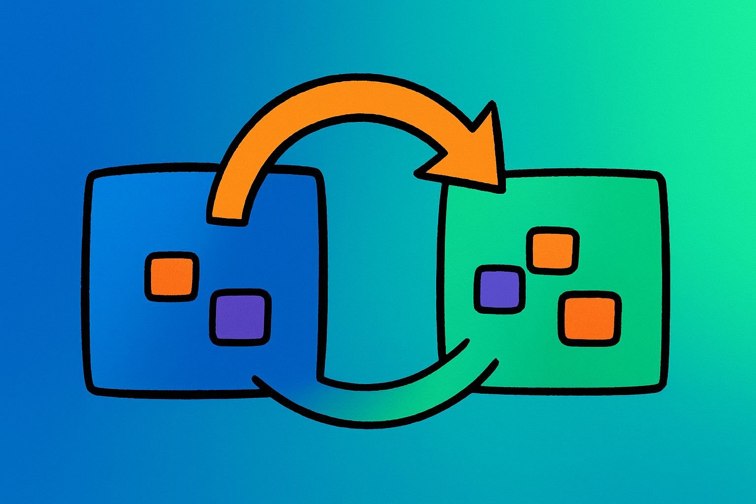 Illustration of blue green deployments