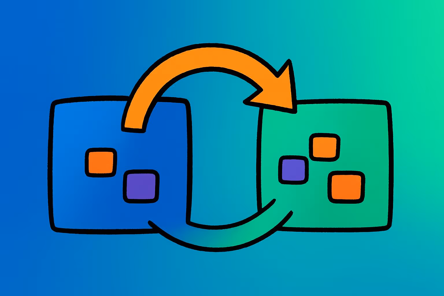 Illustration of blue green deployments
